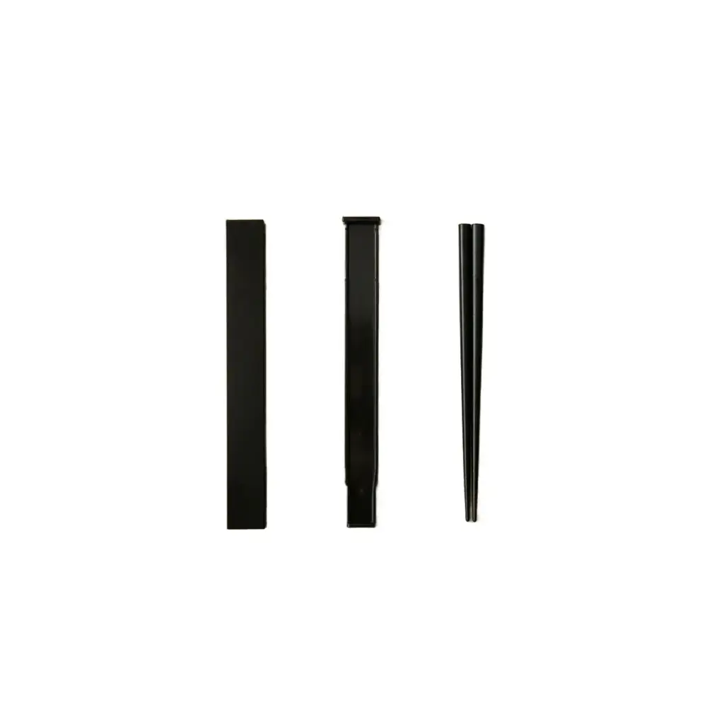 365methods Black Non-Slip Wooden Chopsticks Set with Case 18cm - Image 3