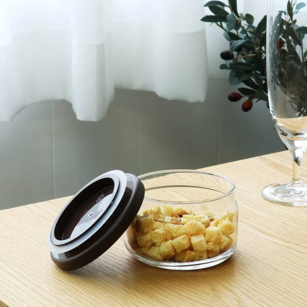 Aderia Stackable Glass Canister Small Kitchen Storage Container 360ml - Image 4