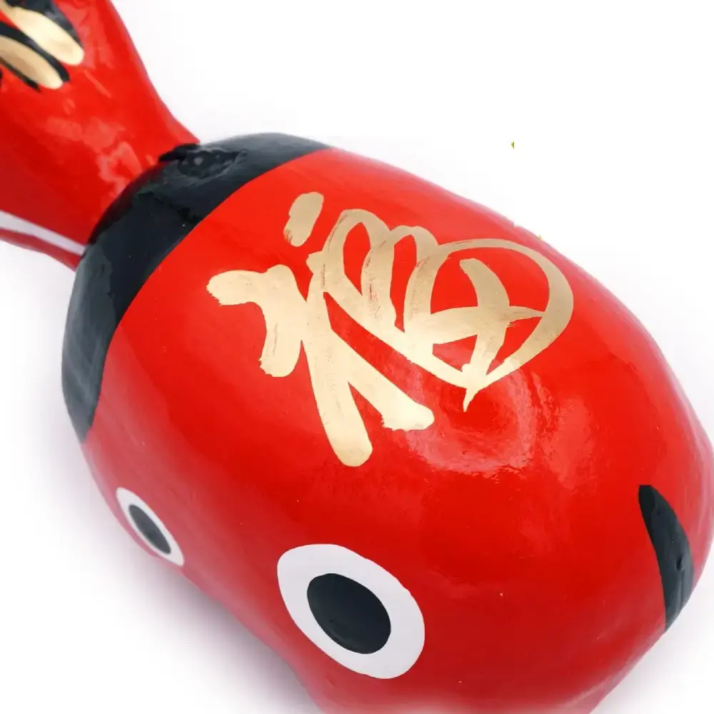 Akabeko Red Lucky Cow Figurine Handcrafted Japanese Home Decor - Image 4