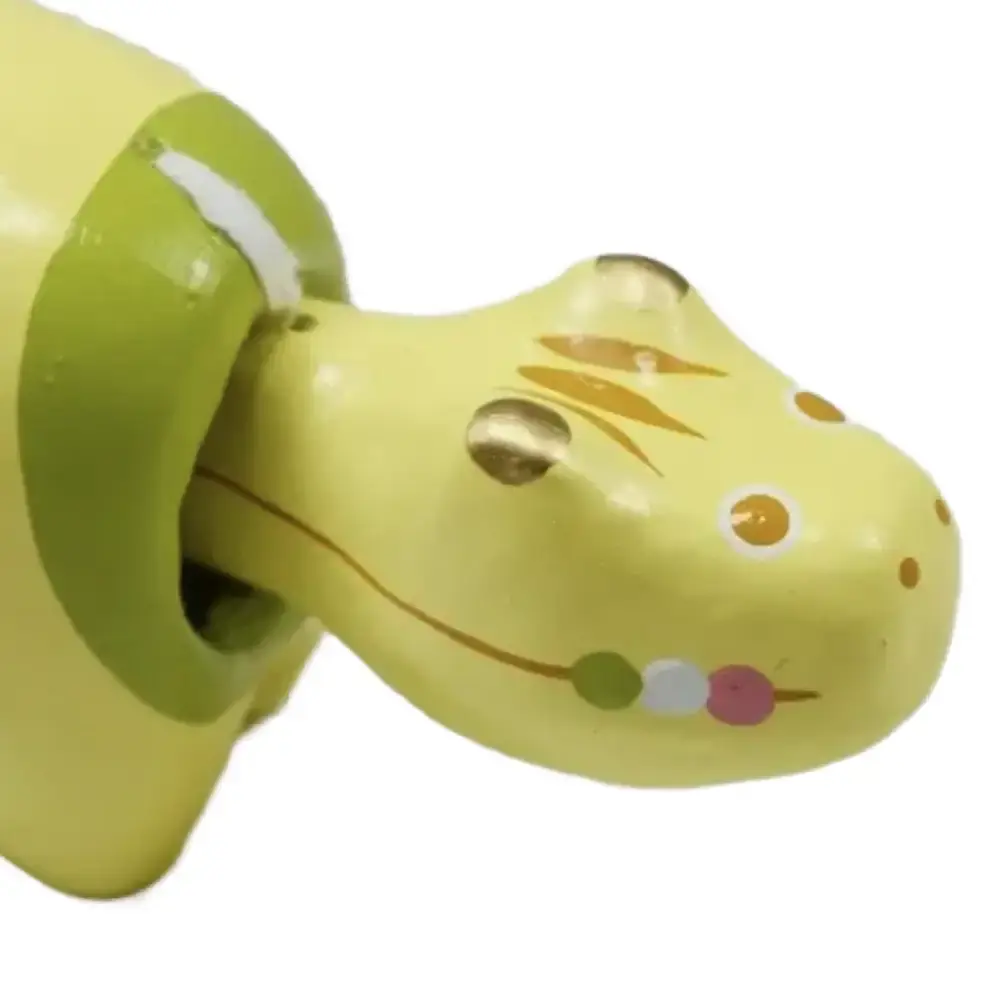 Akabeko Yellow Dango Lucky Cow Figurine Handcrafted Home Decor - Image 2