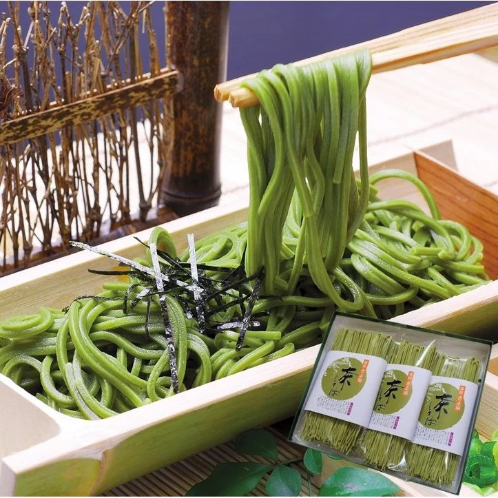 Authentic Uji Matcha Green Tea Soba Noodles Additive-Free 6 Servings - Image 2