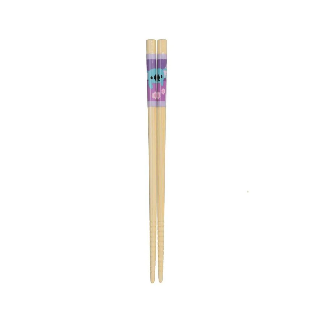 Bamboo Chopsticks For Kids Dishwasher Safe Cute Koala Design 18cm
