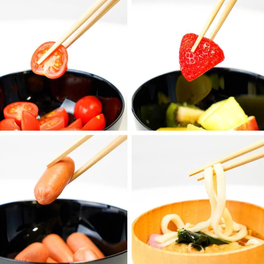 Handcrafted Wooden Chopsticks Easy Grip Patented Non-Slip Blue 23cm - Image 3