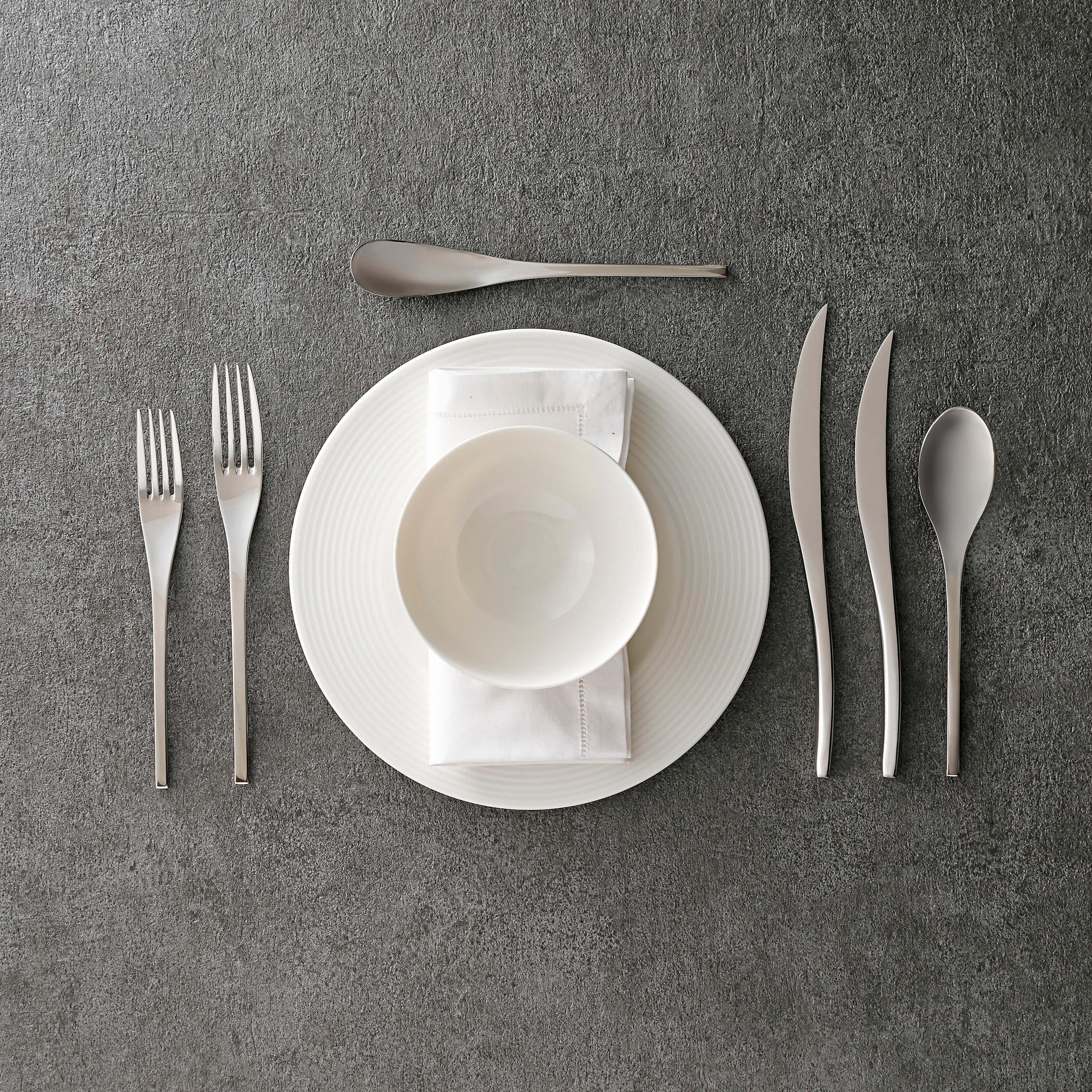 J Taste Sleek Stainless Steel Flatware Set (6 Types) 24 Pieces - Image 3