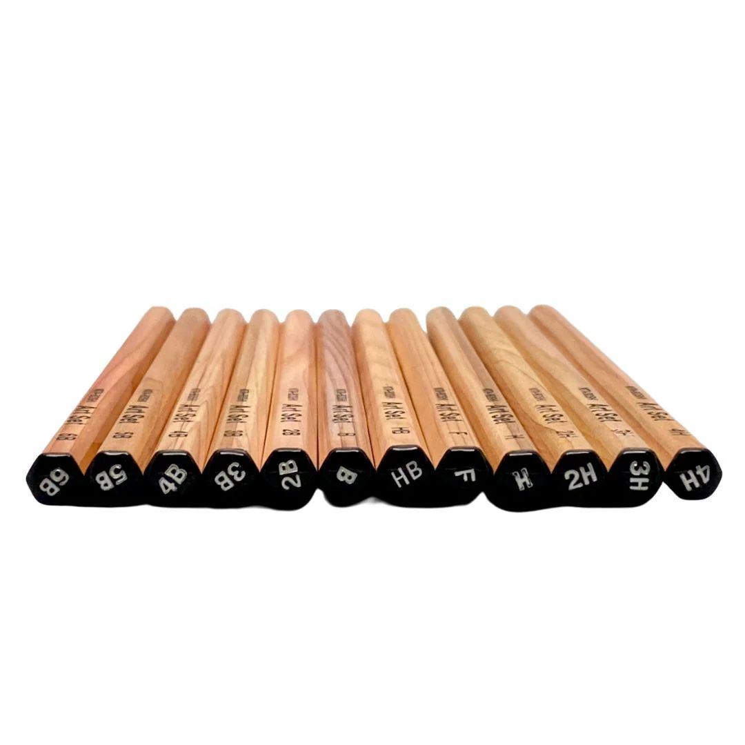 Kitaboshi 4H-6B Art Set Pencils For Drawing 12 Pieces - Image 2