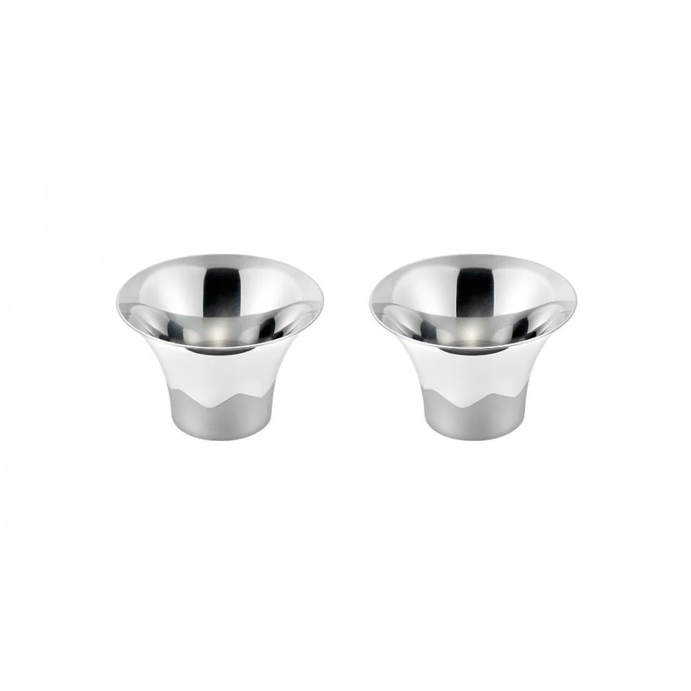 Mount Fuji Design Sake Cups Stainless Steel Cups (Set of 2 In Box)