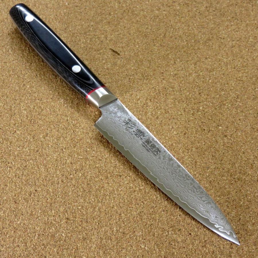 Seki Kanetsugu Saiun 33-Layer Damascus Steel Utility Knife 120mm - Image 4