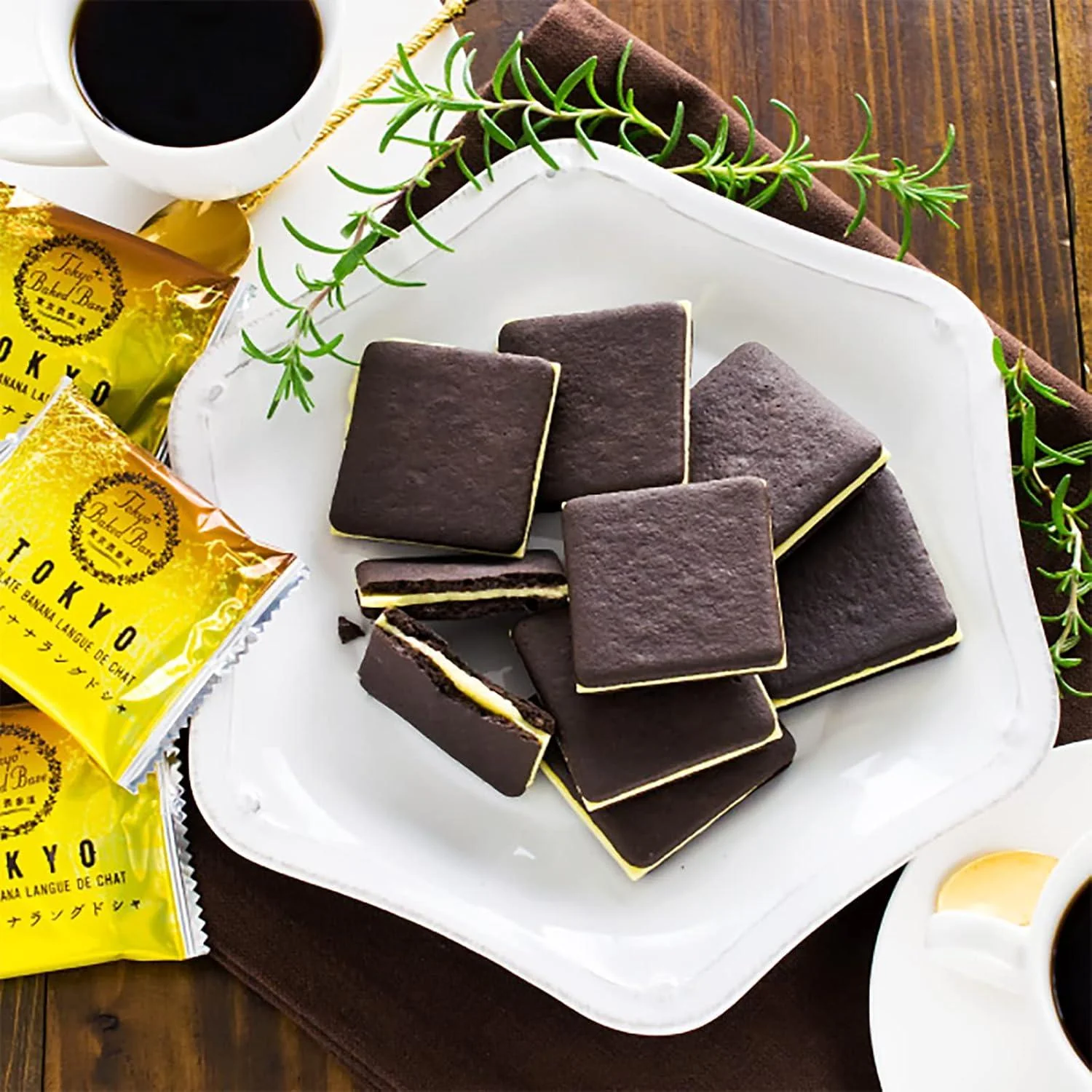 Tokyo Baked Base Chocolate Banana Langue de Chat Cookies 20 Pieces - Image 3