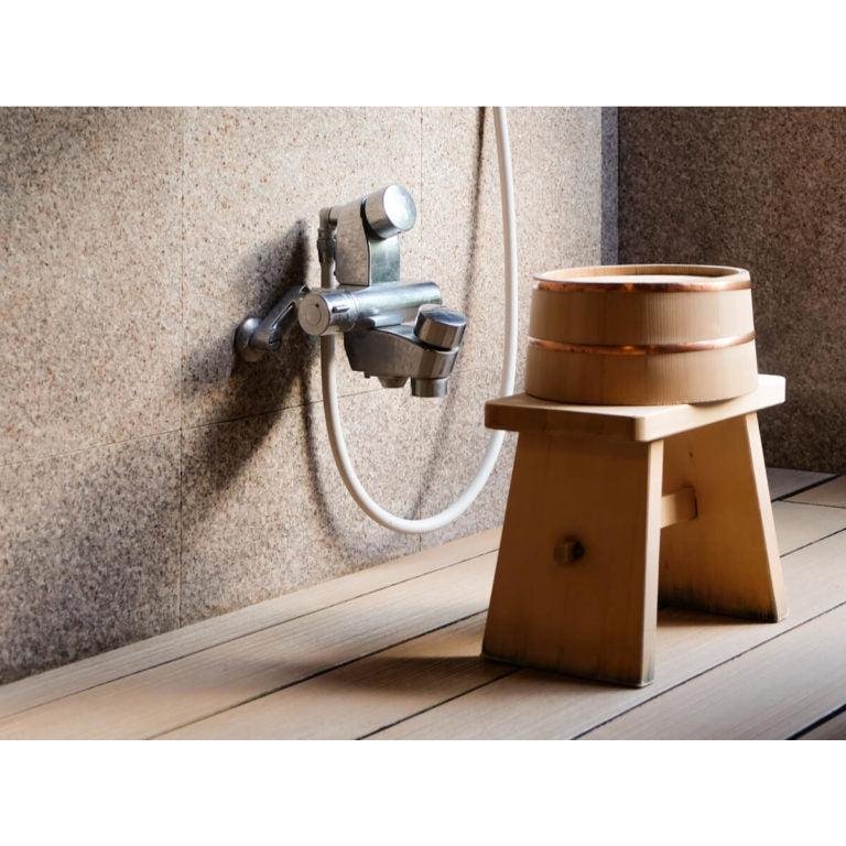 Umezawa Japanese Hinoki Cypress Wooden Bath Stool - Image 2