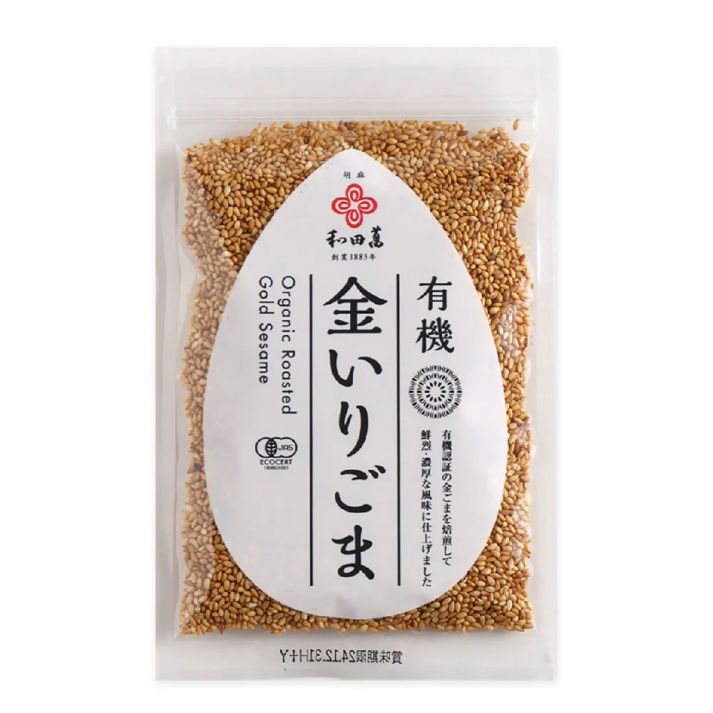 Wadaman Organic Roasted Golden Sesame Seeds Rich Aroma 50g