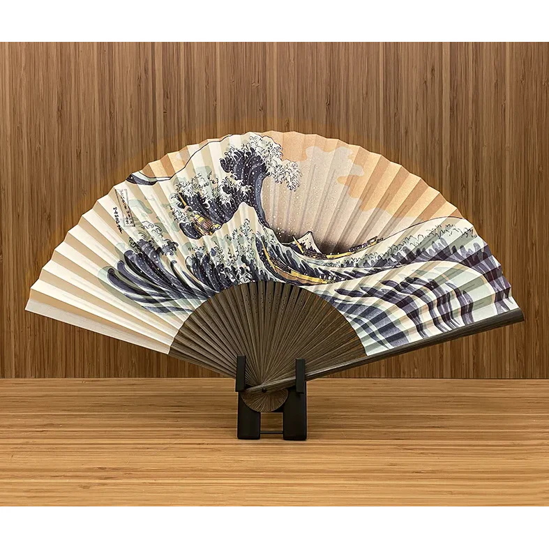 Yamani Fujin Wind God Design Japanese Sensu Folding Fan 21.5cm - Image 3